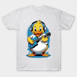 Cute duck singing with guitar T-Shirt